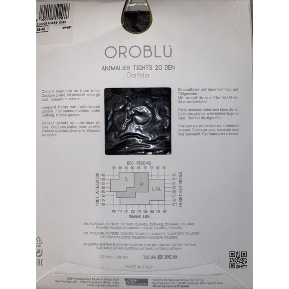 Oroblu Dalida Amimalier Tights Color: Brown Size: Small OR2140469 - 08 - Picture 4 of 4